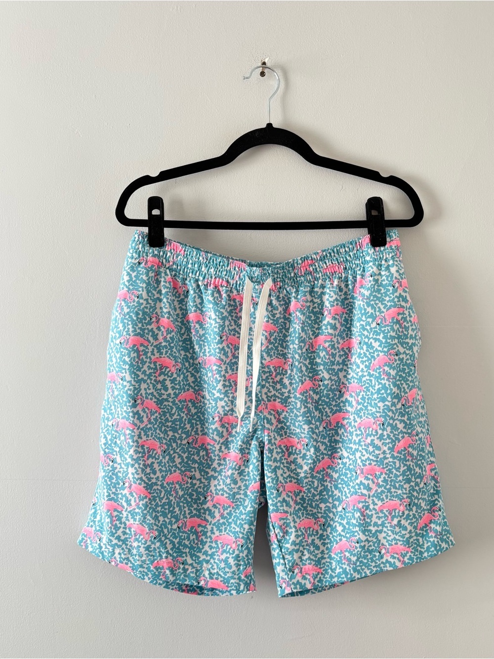 Chubbies Men’s Classic Swim Trunk 7” The Domingos Are For Flamingos Printed Blue